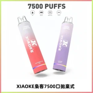 XIAOKE梟客7500Puffs跑馬燈拋棄式電子煙 可發光一次性